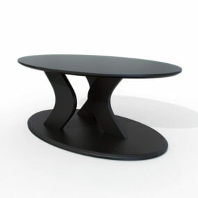 Møbler Tulip Oval Bord 3d modell