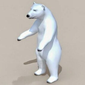 Tundra Animais Urso Polar Modelo 3d
