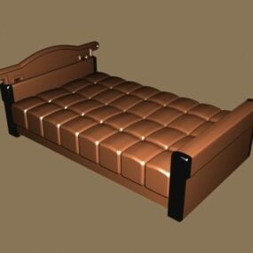 Twin Size Mattress Bed 3d model
