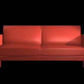 Modelo 3d de sofá com duas almofadas