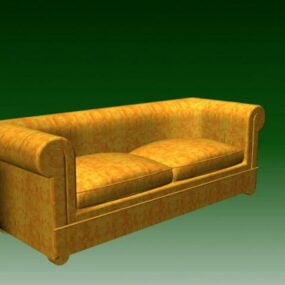 نموذج أريكة بمقعدين ثلاثي الأبعاد