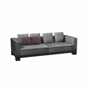 To personers pude sofa 3d model