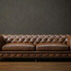 Кожаный диван Честерфилд с двумя сиденьями