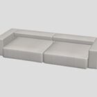 Two Seats Modern Cushion Couch