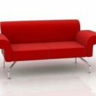 Two Seats Red Sofa