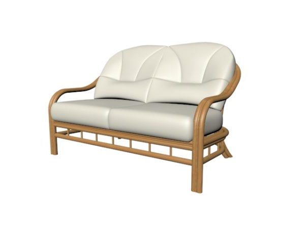 Two Seats Upholstered Settee Sofa
