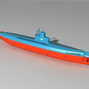 Type 035 onderzeeër 3D-model