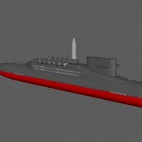 Strategisches Atom-U-Boot Typ 094, 3D-Modell