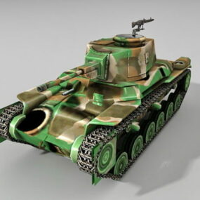 Type 97 Chi-ha Japan Tank 3d model