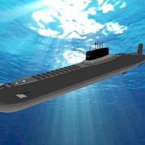 3d модель підводного човна Typhoon