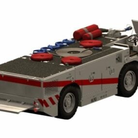 Tracteur de pompiers américain pour porte-avions modèle 3D