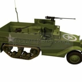Usa M3 Armored Half-tracks 3D model
