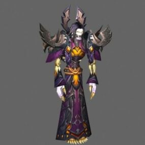 Undead Mage – Wow Character 3d-model