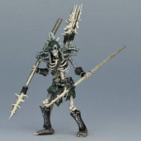 Undead Skeleton Spearman 3d-modell