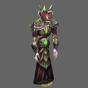 Undead Warlock – Wow Character 3d-modell