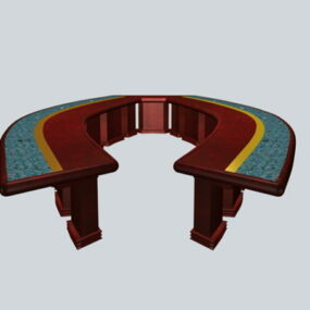 Modelo 3D exclusivo de mesas de conferência