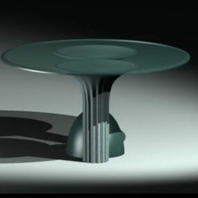 Unik glas sofabord 3d model