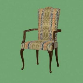 Upholstered Antique Chair 3d model