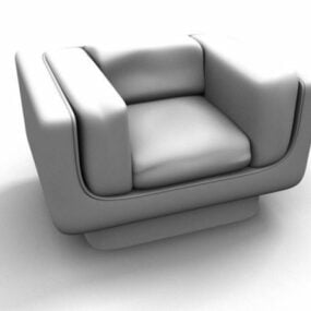 Upholstered Backless Armchair 3d model