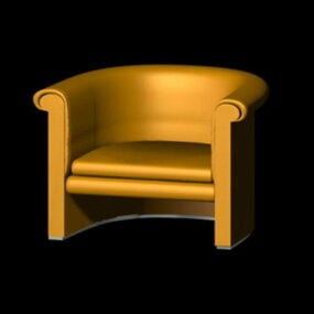 Upholstered Barrel Chair 3d model