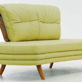 Upholstered Bentwood Settee Armchair 3d model