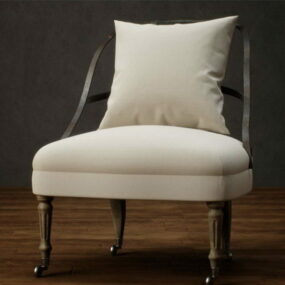 Upholstered Leisure Chair 3d model