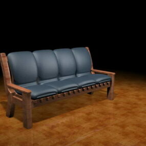 Upholstered Settee Furniture 3d model