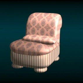 Modello 3d con poltrona imbottita per divano singolo