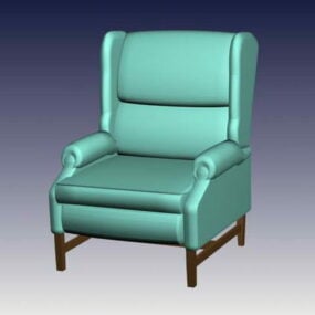 Upholstered Wing Chair 3d model