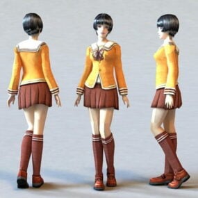 Uptown School Girl Character 3d model