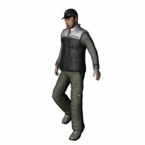 Urban Fashion Man Walking Character 3d model