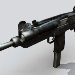 Model 3D pistoletu maszynowego Uzi
