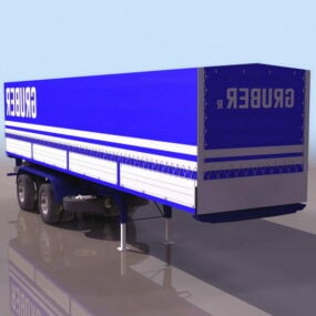 Van Box Trailer 3d model