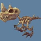 Velociraptor Raptor Dinosaur Skeleton Character