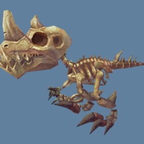 Model 3d Karakter Tengkorak Dinosaurus Velociraptor Raptor