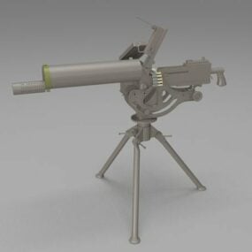 Modelo 3D da metralhadora Vickers