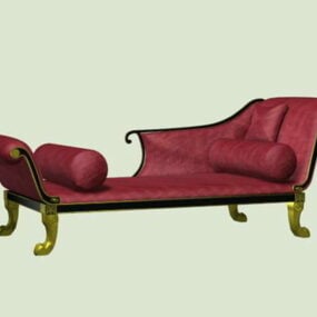 Victorian Chaise Lounge 3d model