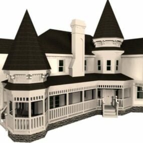 3d модель вікторіанського будинку