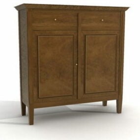 Victorian Style Side Cabinet Furniture 3d model