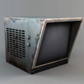 مدل 3 بعدی Vintage Crt Monitor