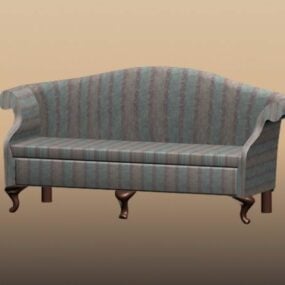 Vintage French Settee 3d model