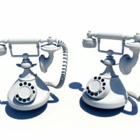 Vintage Rotary Telephone 3d model