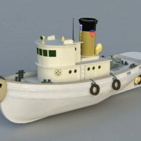 Vintage Tugboat 3d model