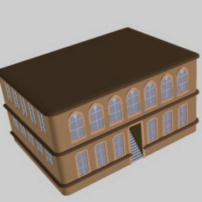 مبنى سكني عتيق نموذج ثلاثي الأبعاد