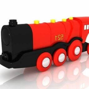 Train à vapeur vintage modèle 3D