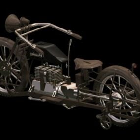 Vintage 3D model motocyklu