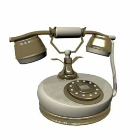 Vintage Rotary Dial Telephone 3d model