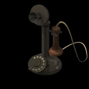 3д модель старинного телефона