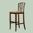 Vintage dřevěná barová stolička