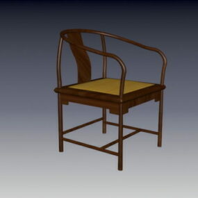 Вінтажне дерев'яне крісло-ванна 3d модель